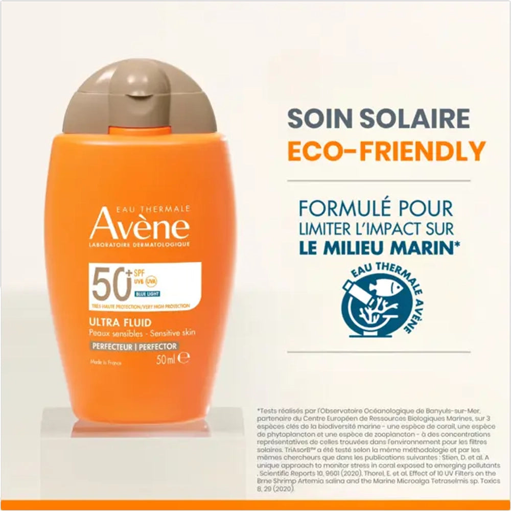 Avène Protection Solaires Peaux Sensibles ULTRA FLUID Perfecteur SPF50+ - 50ml