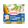 Babybio Pot Bonne Nuit Petits Pois Mais Riz 2x200g