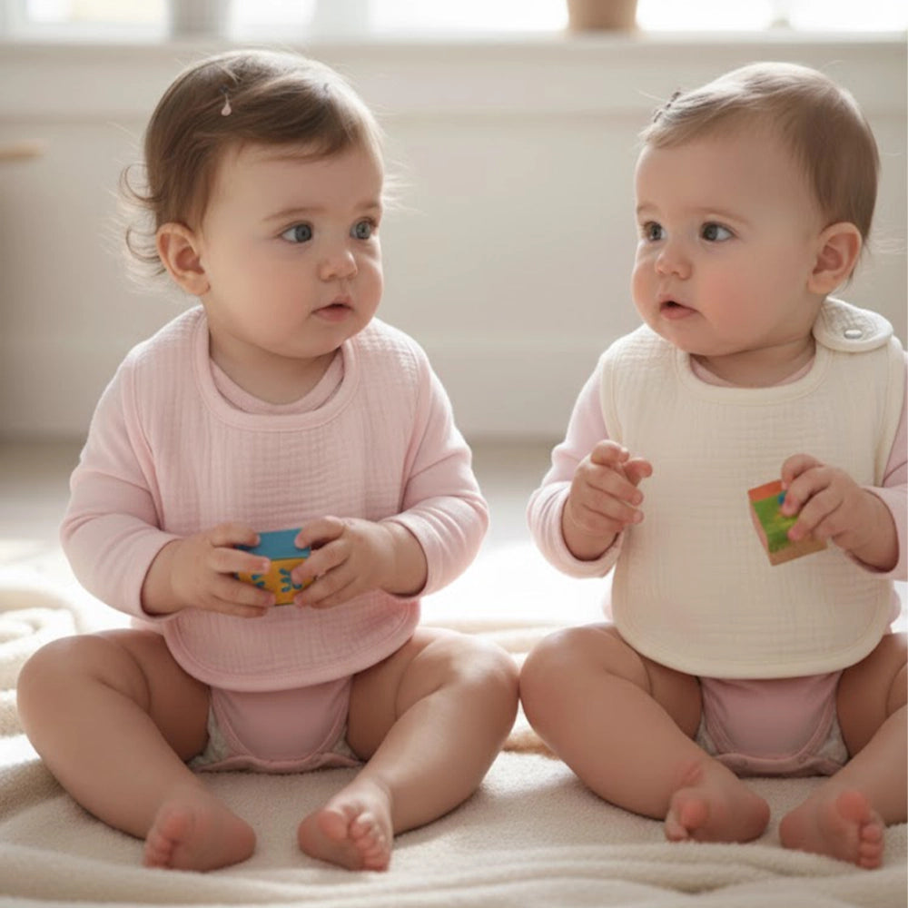 Babymat Lot de 2 Bavoirs - Pétale