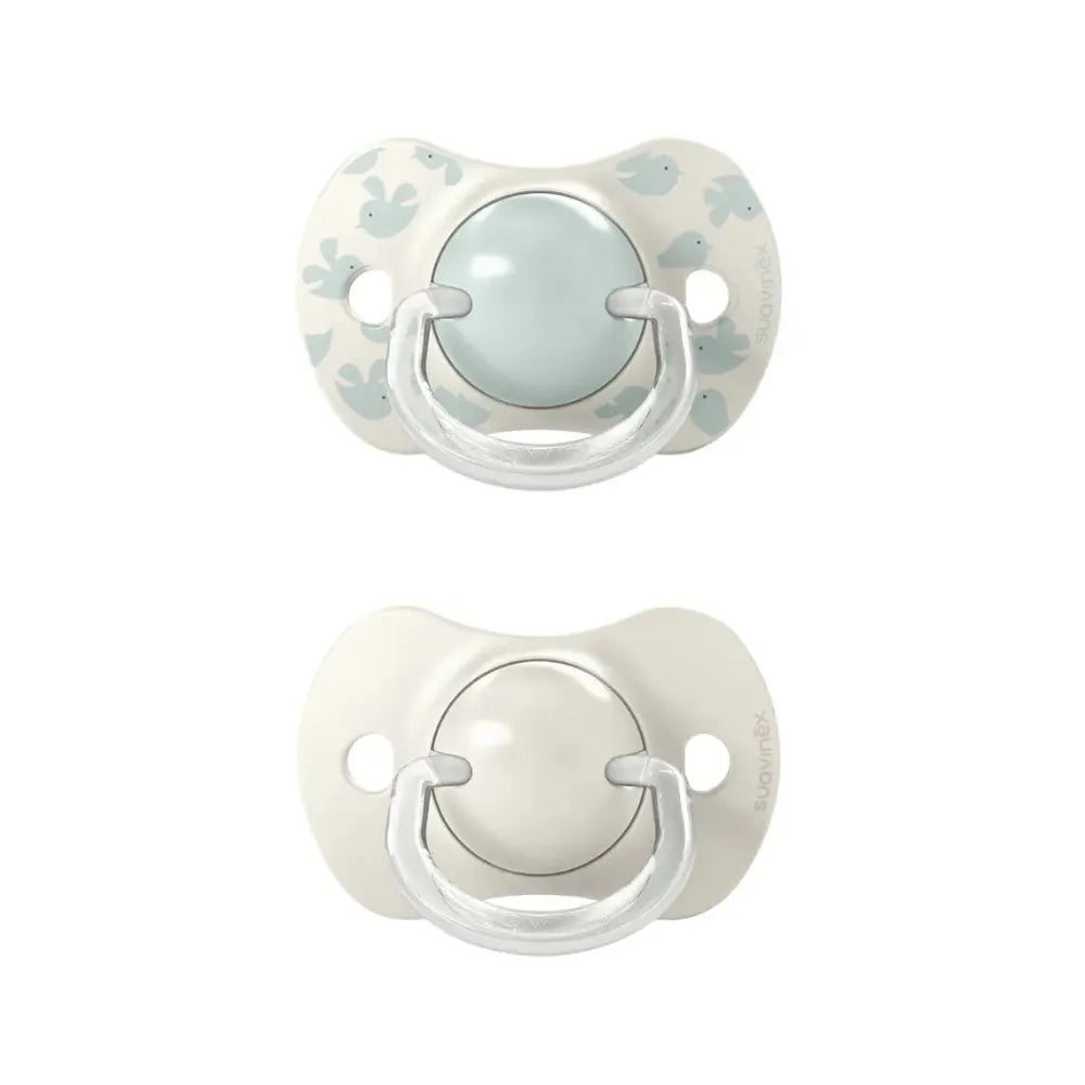 Suavinex Lot de 2 Sucettes Physiologique 6-18M - Beige & Vert