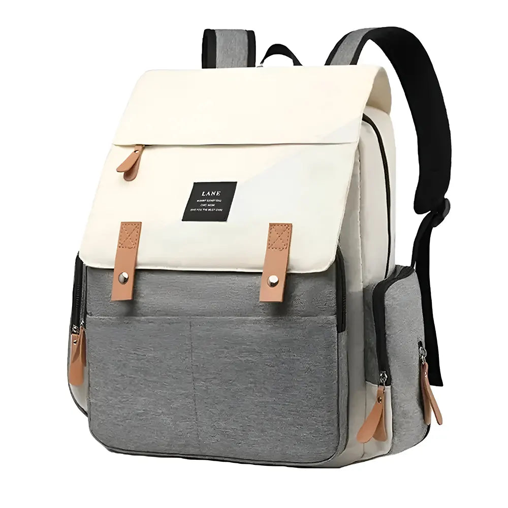 Lane Maternity Bag - Gray & Beige