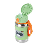Skip Hop Gourde avec Paille en Acier Inoxydable 350ml - Raton Laveur