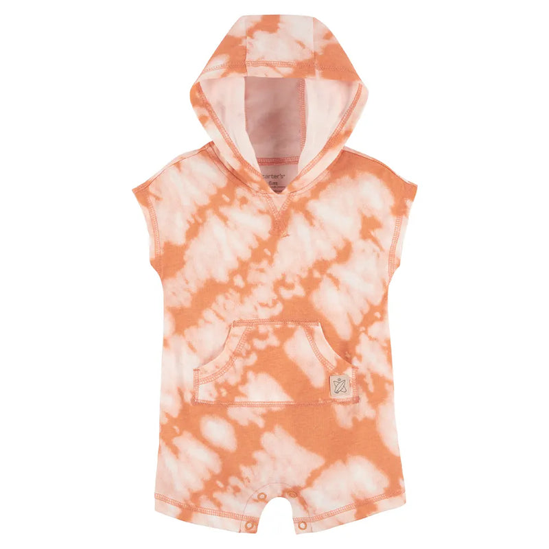 Mameluco de algodón con capucha de Carter - Naranja