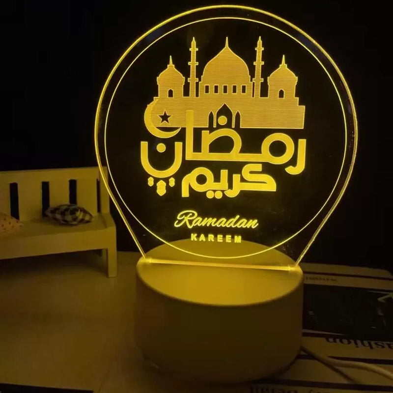 مصباح إل إي دي مسجد رمضان كريم