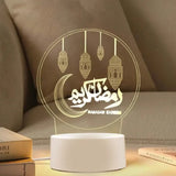 3D "Ramadan Kareem" LED Lamp with Moon
