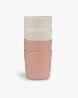 Set de 4 Gobelets Biosourcées Citron - Rose & Crème