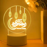 3D "Ramadan Kareem" LED Lamp with Moon