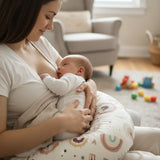 BébéYo Coussin d'Allaitement Rainbow - Rose Poudré