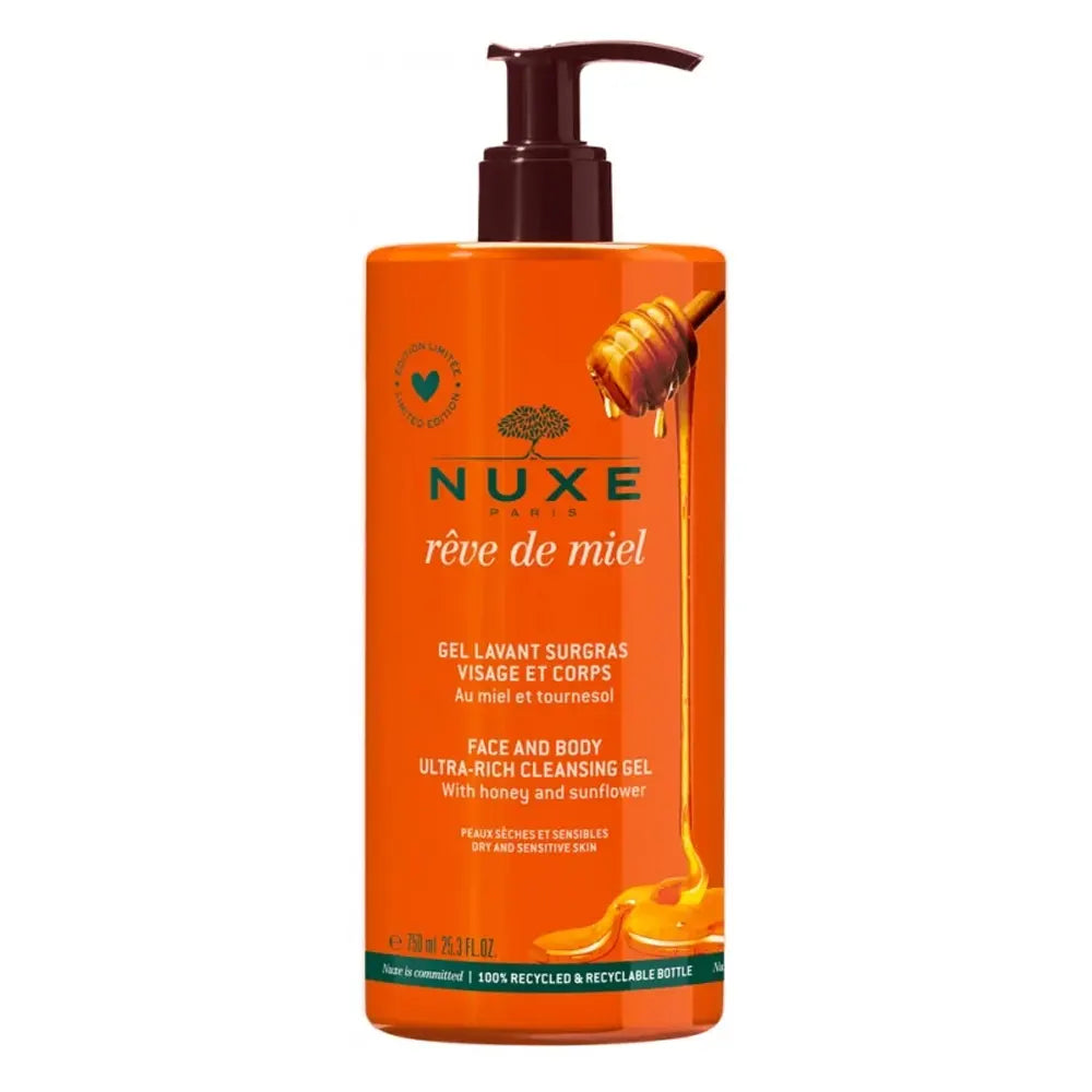 NUXE Rêve de Miel Gel Limpiador Surgrasing para Rostro y Cuerpo 750 ml