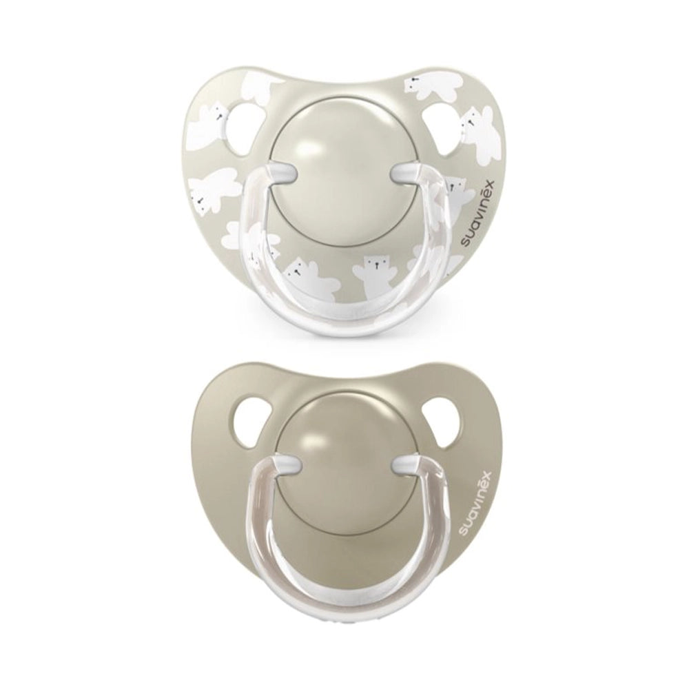Suavinex Lot de 2 Sucettes Physiologique 6-18M - Beige