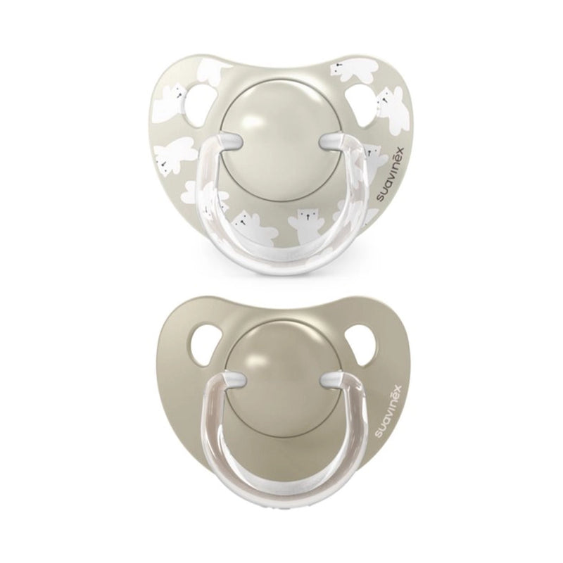Suavinex Lot de 2 Sucettes Physiologique 6-18M - Beige