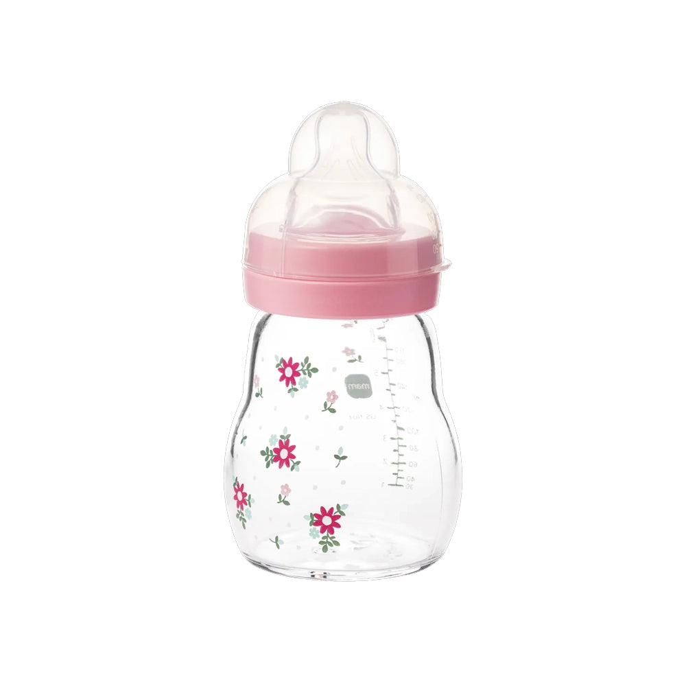 MAM Biberon en Verre 170ml 0M+ - Rose