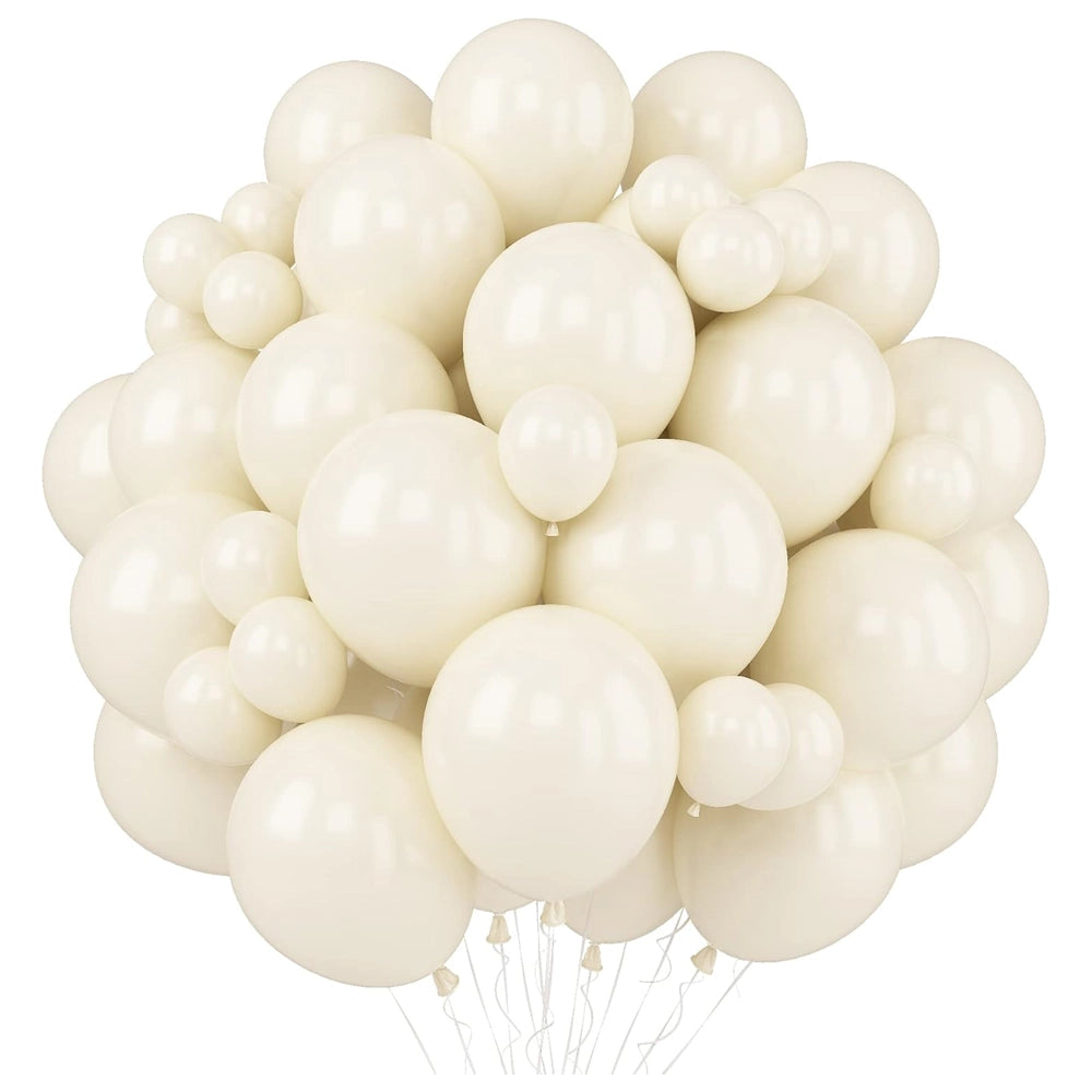 Pack de 100 Ballons Pour Fête - Blanc Ivoire