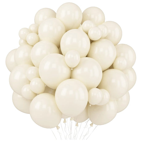 Pack de 100 Ballons Pour Fête - Blanc Ivoire