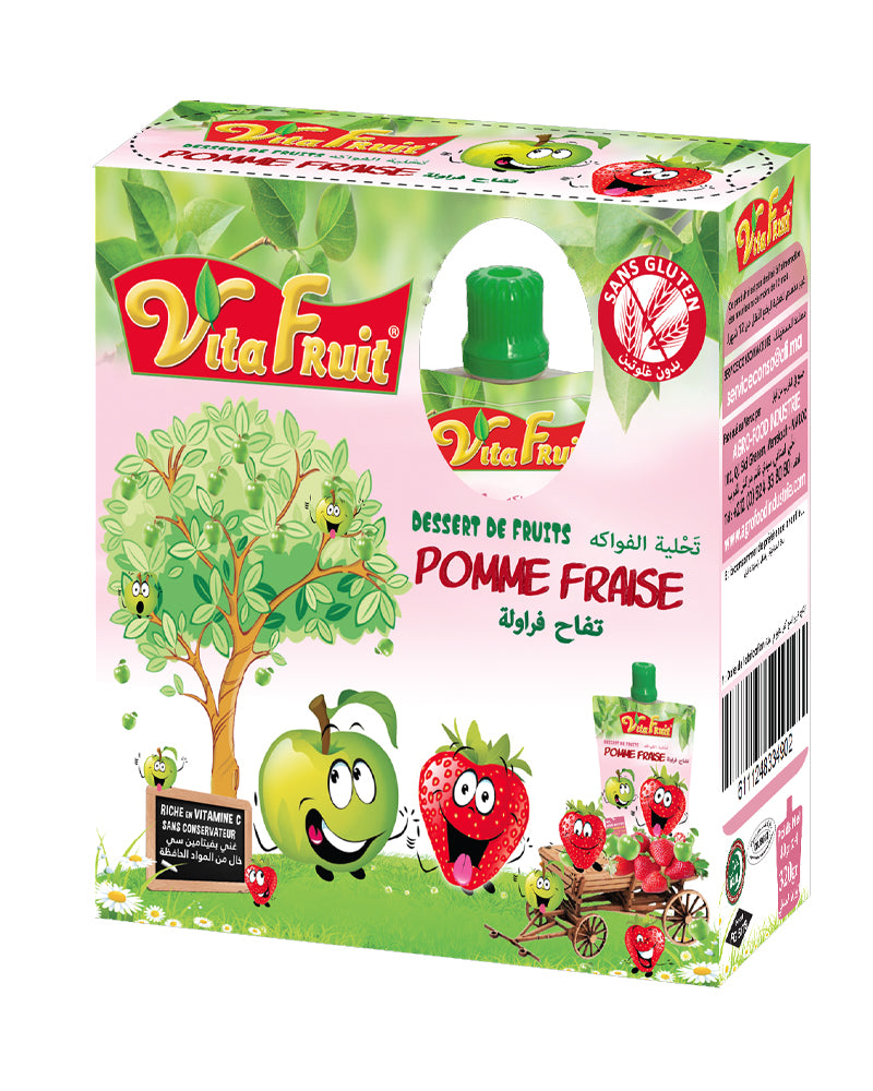 Vita Fruit Dessert De Fruits 4x80g - Pomme & Fraise