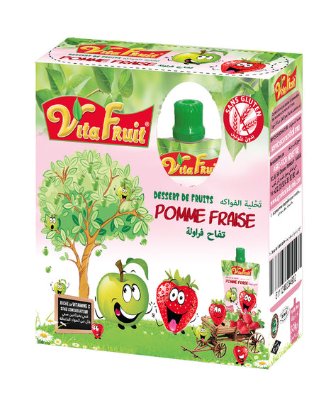 Vita Fruit Dessert De Fruits 4x80g - Pomme & Fraise