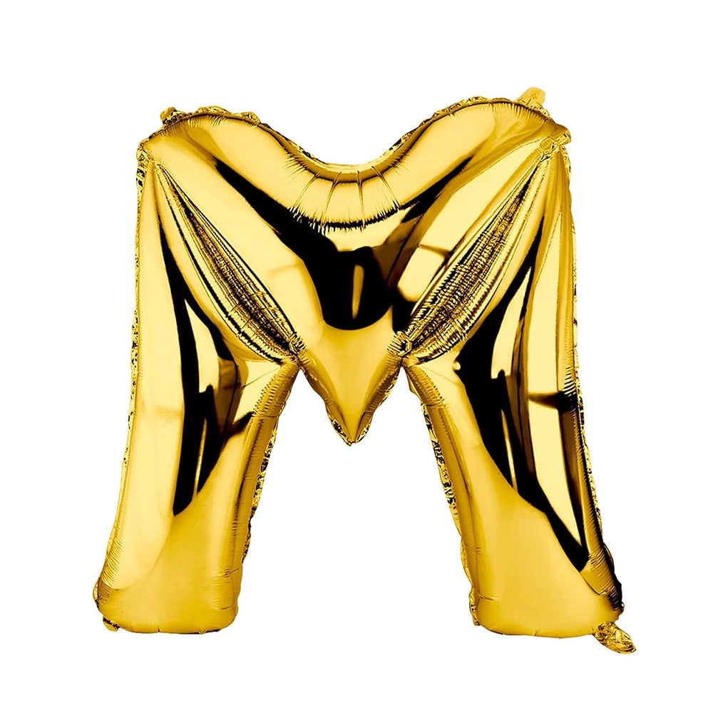 Ballon en Forme de Lettre M - Dorée