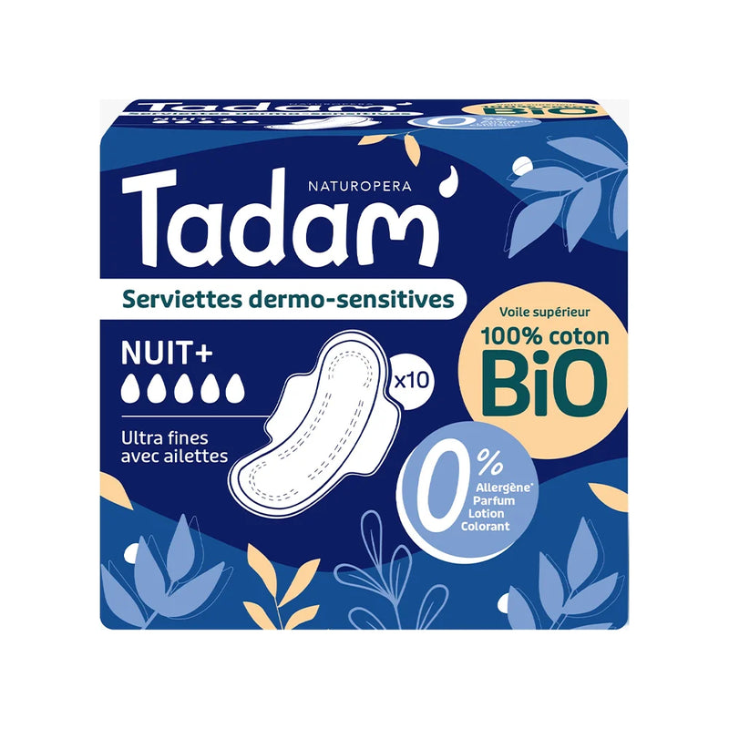 Tadam' Naturopera Dermo-Sensitive Towelettes - Night+ 10 Units