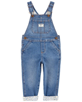 Salopette En Denim Extensible Doublée De Fleurs OshKosh - Jean