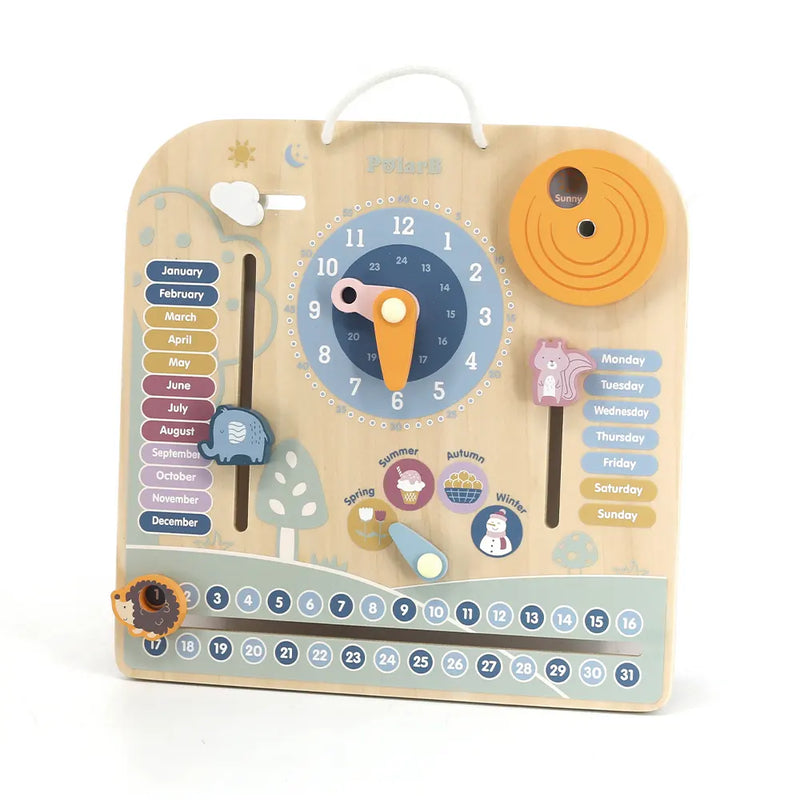 Viga Toys PolarB Mi Calendario Reloj de Madera 3A+