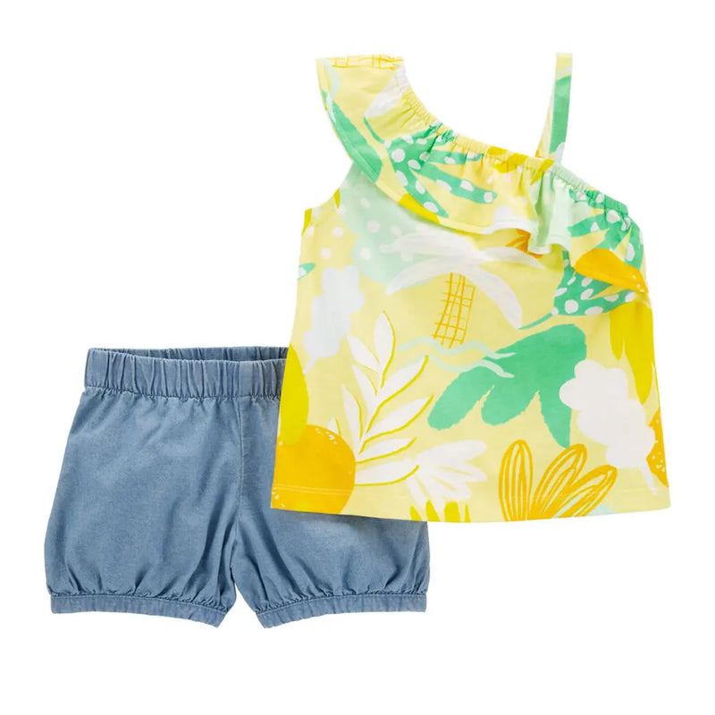 Ensemble 2 Pièces Carter's - Chambray & Jaune