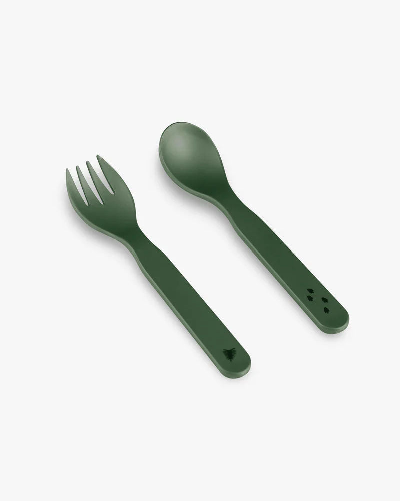 Set de Vaisselle 5 Pièces 100% Biosourcé Citron - Dino Vert