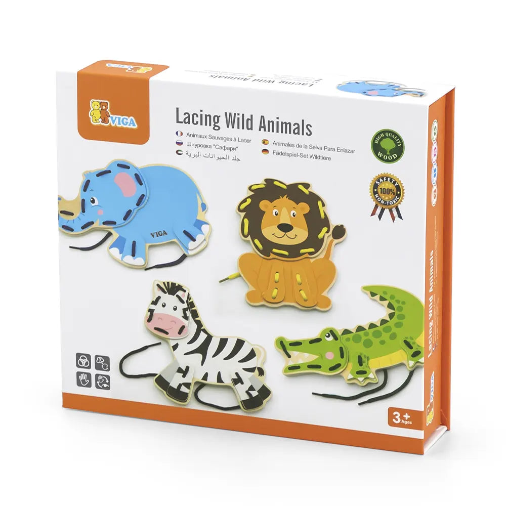 Viga Toys Laçage d'Animaux Sauvage 3A+