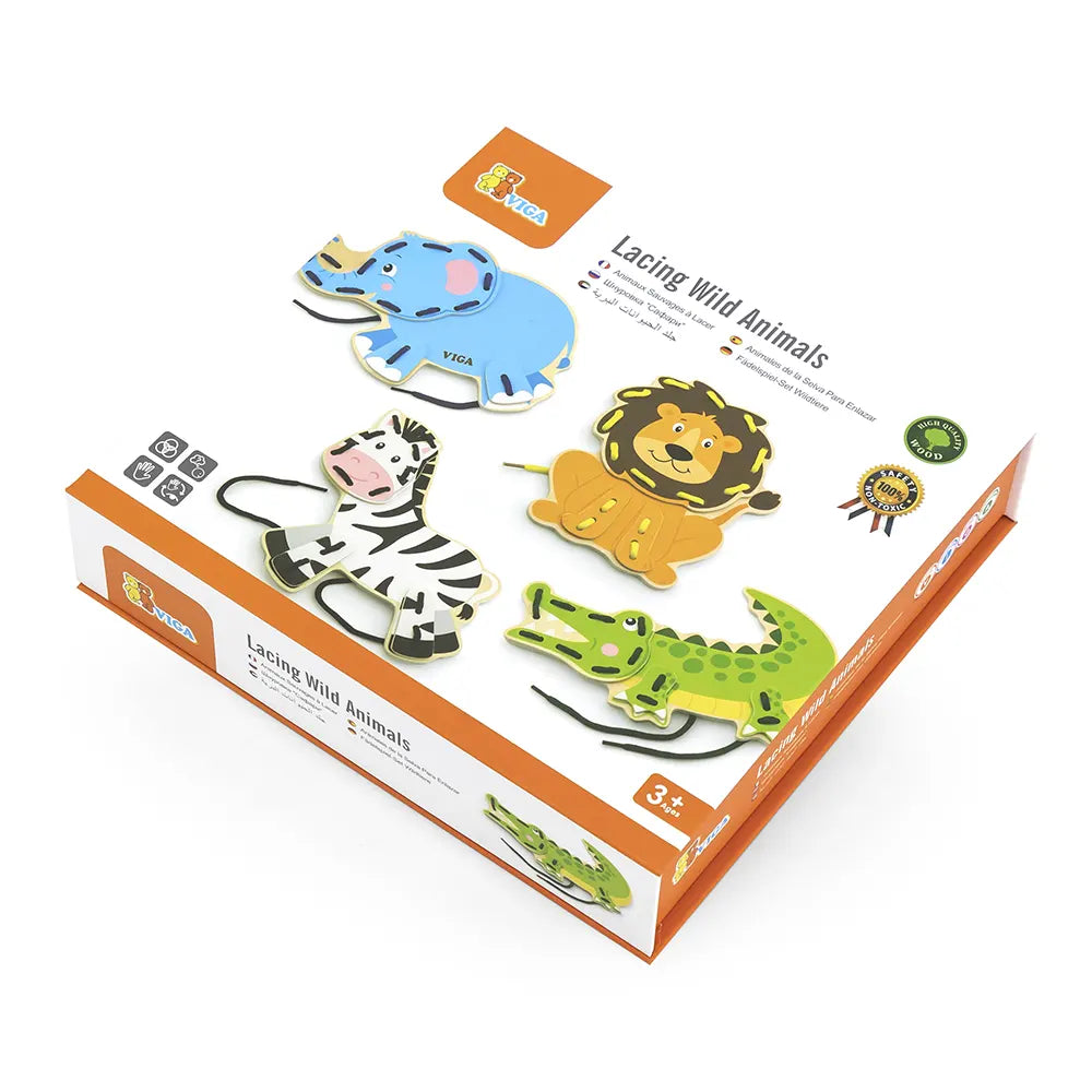 Viga Toys Laçage d'Animaux Sauvage 3A+