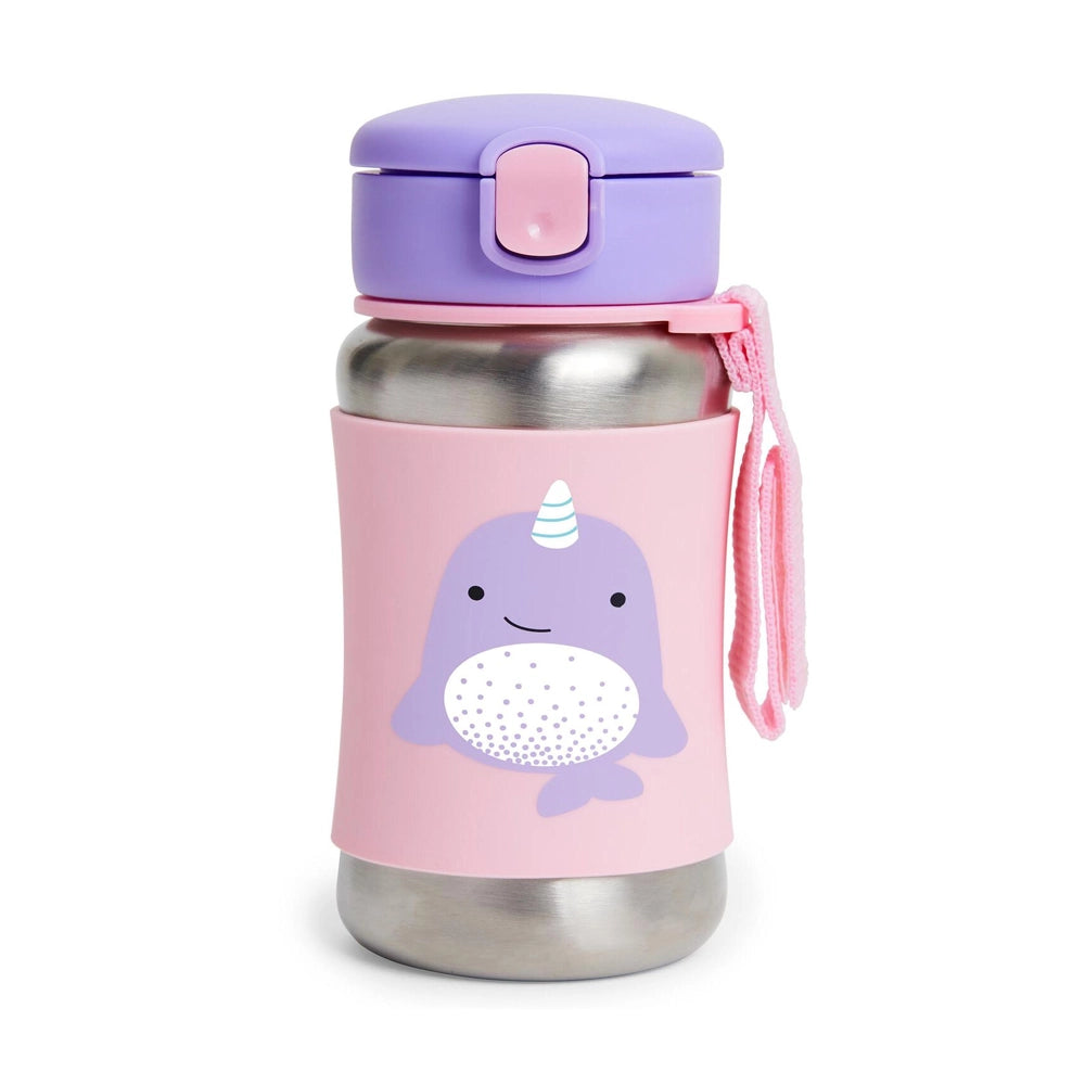 Skip Hop Gourde avec Paille en Acier Inoxydable 350ml - Narval