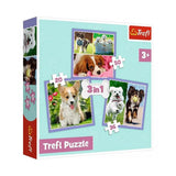 Trefl Puzzle 3en1 Lovely Dogs - 3A+