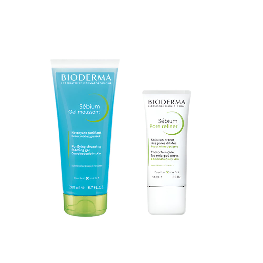Bioderma Sebium Pore Refiner 30ml+ Foaming Gel 100ml Pack