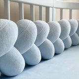 BébéYo Tour de Lit Tressé Velours 3.6m - Bleu ciel