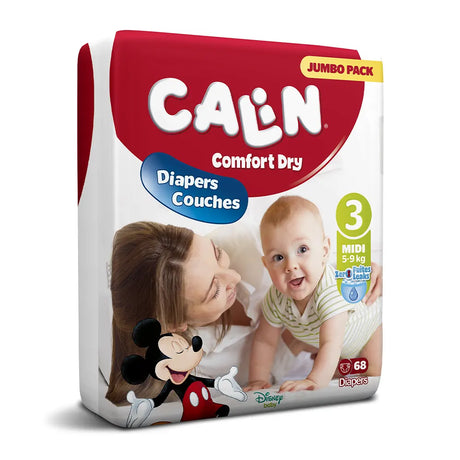 Calin Couches Bébé Midi Jumbo Pack Taille 3 - 68 Unités