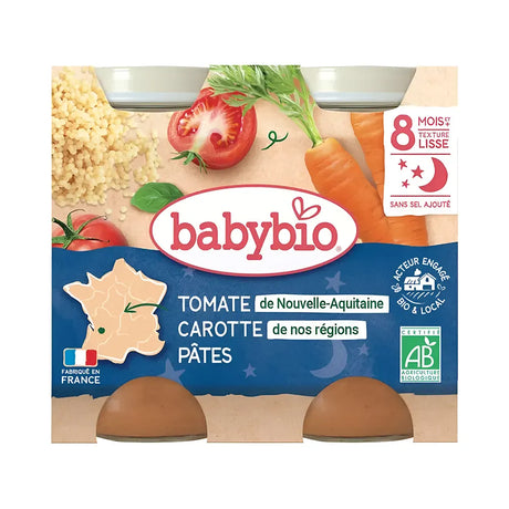 Babybio Pot bonne nuit légumes pâtes 2x200g