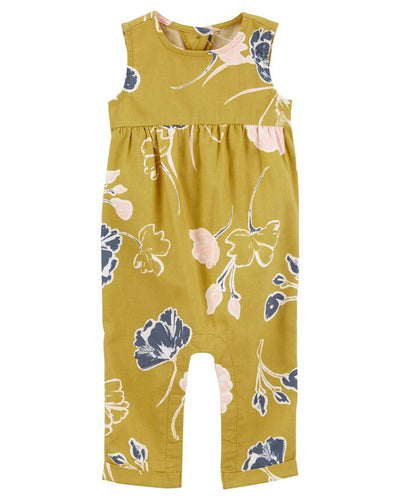 Combinaison à Fleurs Bébé Carter's - Moutarde