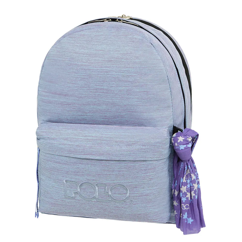 Sac à Dos Polo Double Poches - Bleu Ciel