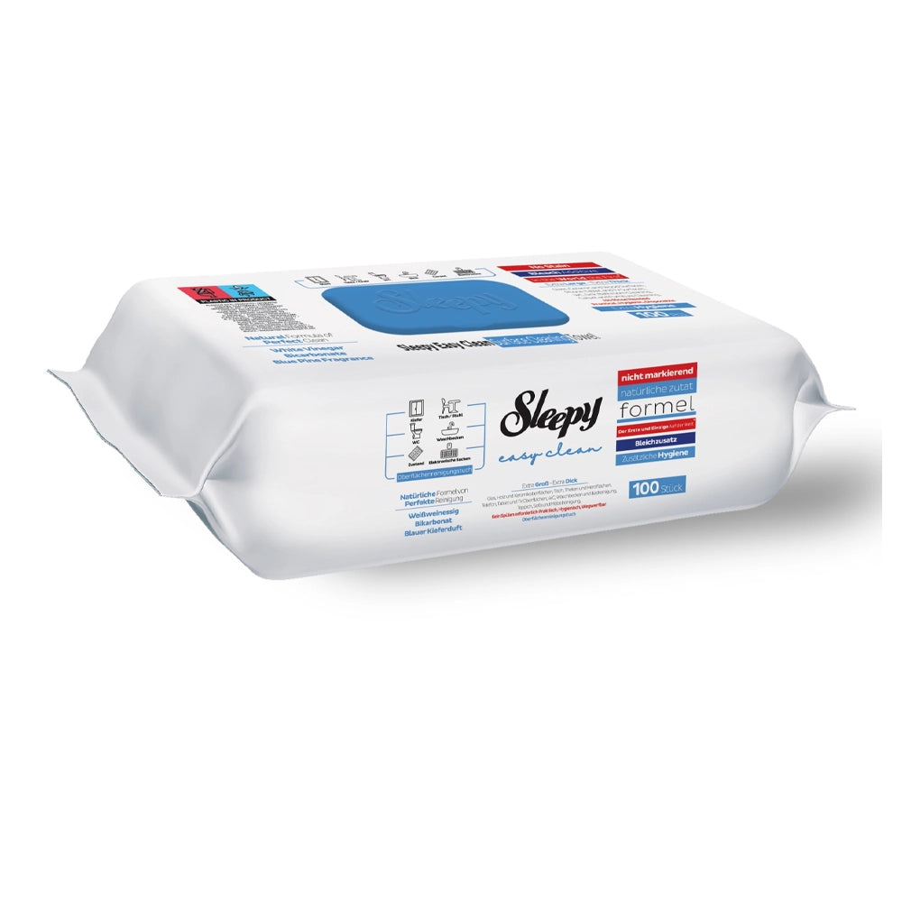 Sleepy Reinforced Hygiene Cleaning Wipes with Bleach - 100 Wipes