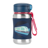 Skip Hop Gourde avec Paille en Acier Inoxydable 350ml - Train