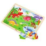 Viga Toys Puzzle 24 Pièces Dinosaure en Bois 24M+