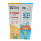 Bioregena Spray Solaire BIO SPF50 Adultes 90ml + Lait Velouté Après Soleil 125ml -50%
