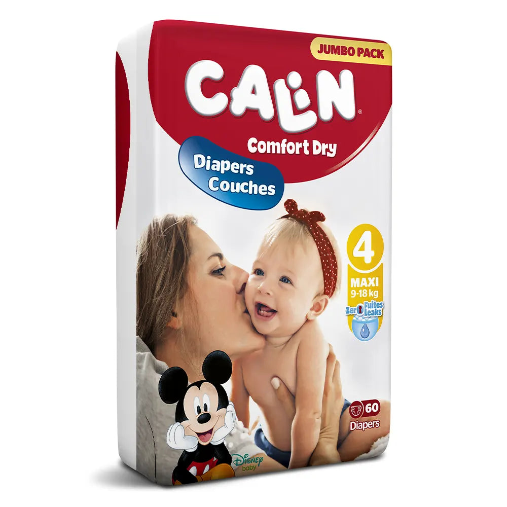 Calin Couches Bébé Maxi Jumbo Pack Taille 4 - 60 Unités