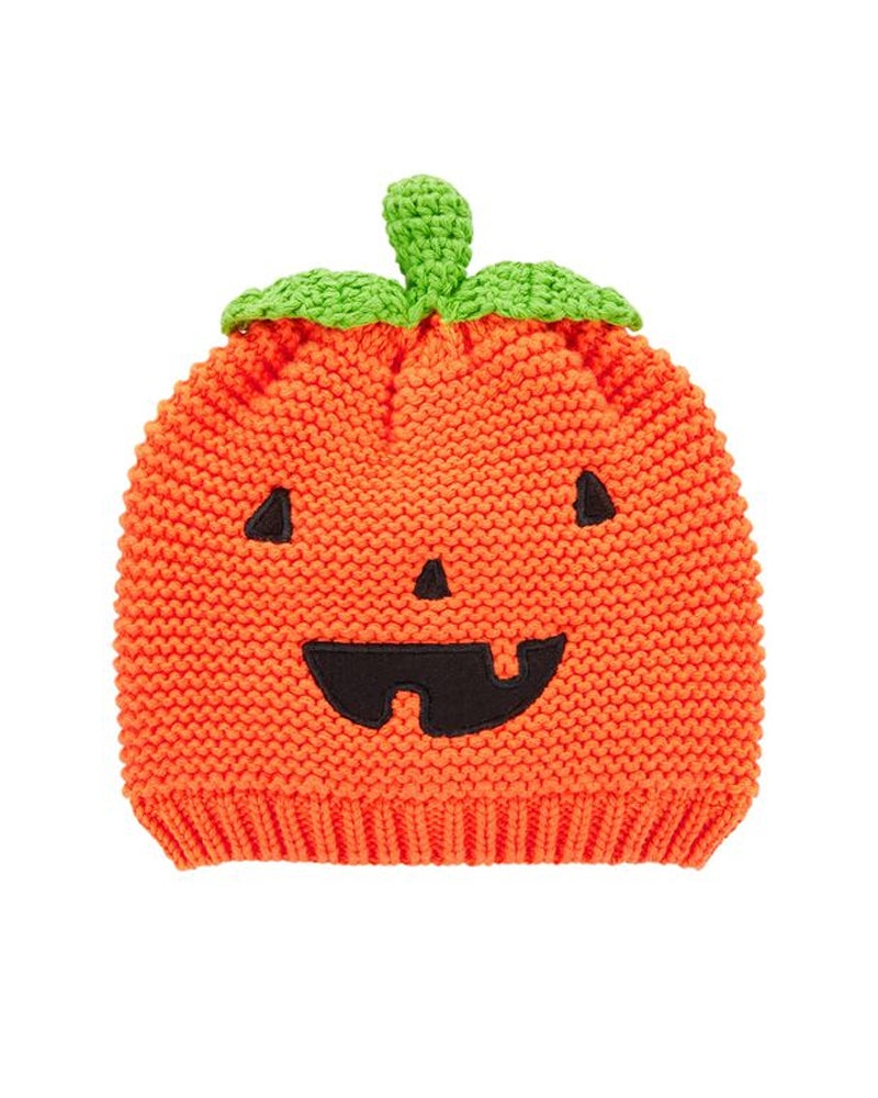 Bonnet Tricoté Citrouille d'Halloween Bébé Carter's - Orange