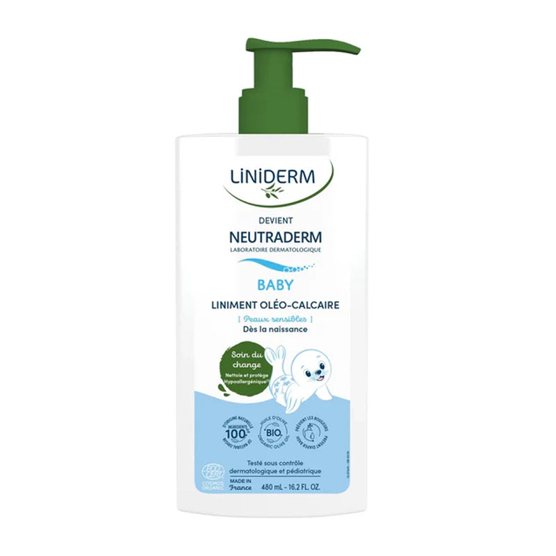 Neutraderm Liniderm Stabilized Oleo-Calcareous Liniment Pump - 480ml