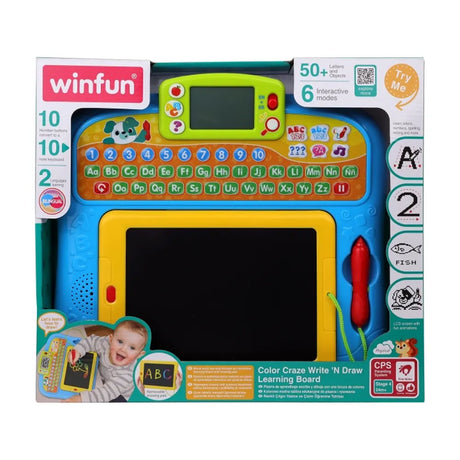 Winfun Tableau d’Apprentissage Écriture et Dessin - 3-6 Ans
