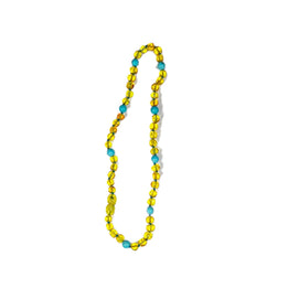 Collier Ambre avec Certificat d'authenticité pour bébé - Jaune & Bleu Ciel