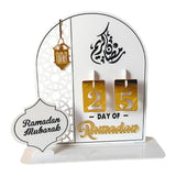 Ramadan Calendar Acrylic Decoration - White
