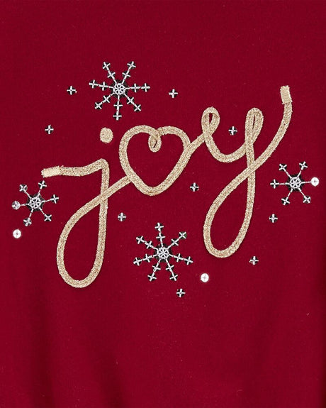 T-Shirt À Manche Longues En Jersey Joy Carter's - Rouge