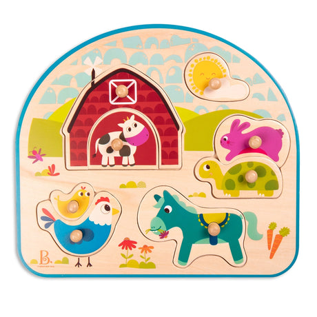 B. Toys Puzzle en Bois Animaux de Basse-Cour 18M+