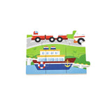 Viga Toys Puzzle 24 Pièces Véhicules en Bois 24M+