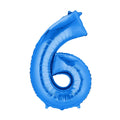 Ballon Chiffre 6 en Aluminium Bleu – 36cm